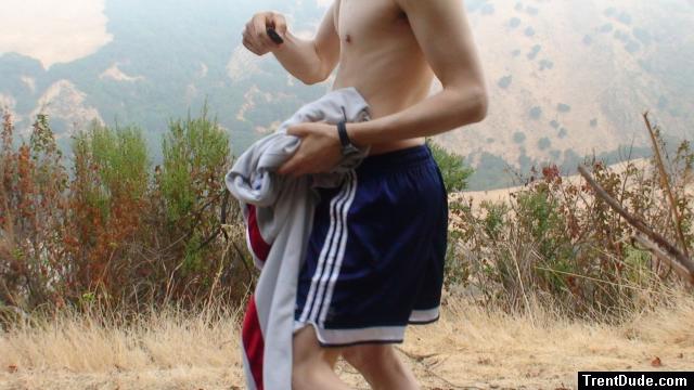 Blue addias shorts, End photoshoot 23