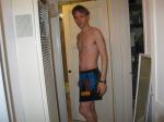 tall dude in Spiderman boxers, Unshaven face