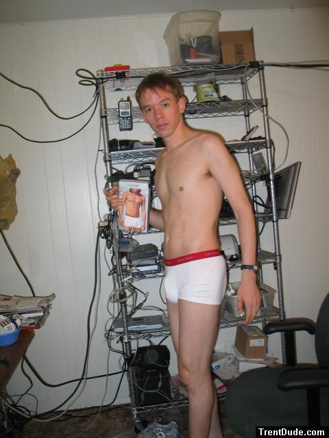 Calvin Klein Boxer Brief & me holding the box that I'll ship this  in!