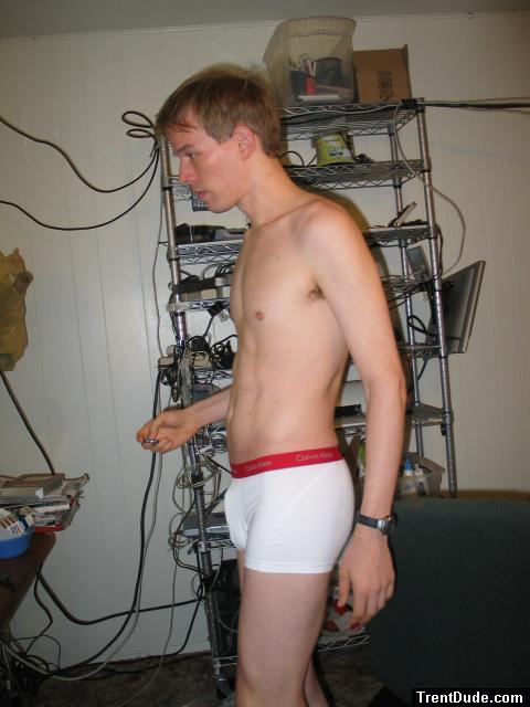 walking in calvin klein boxer briefs