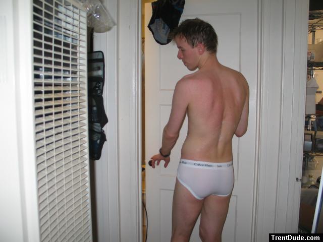 Looking down with wet hair