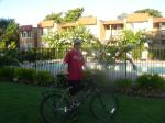 Stopping for a swim during a bike ride.  I'll just jump in wearing my bike shorts