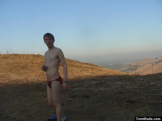 Red string bikini looking small on me