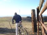 Biking on a hill side