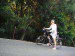 Trent on Trek mountain bike wearing Addidas shorts