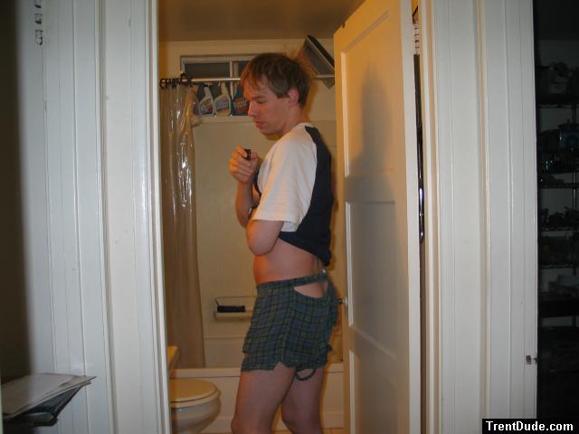 Trent in Ripped Underwear - ripped silk boxers (for sale)