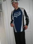 Fox Racing biking shirt, Nike cross training pants