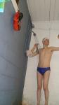 Blue Nike Speedo, swim cap