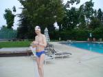 Blue Nike speedo, white swim cap (best) (smille)