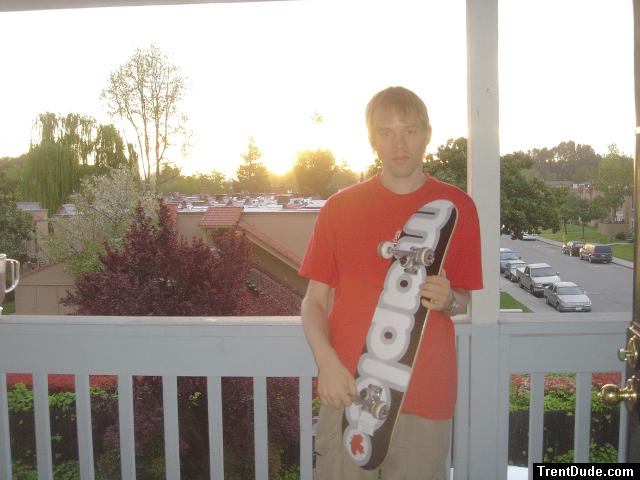 Trent and Skateboard