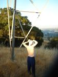 Outdoors Shirtless - Blue Addidas Sweats