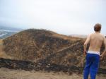 Trent hiker in burned Montana Grassland