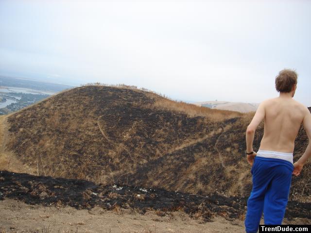 Trent hiker in burned Montana Grassland
