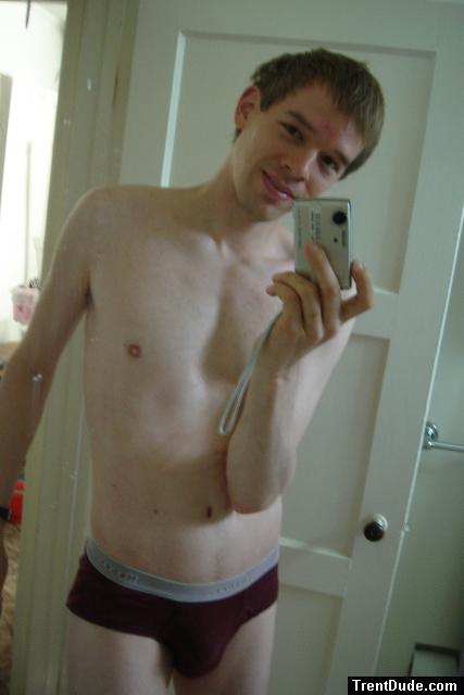 zit on his forehead ( Red hanes!)