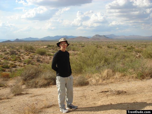 standing in a desert