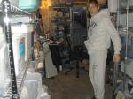 Navy Sweatpants (dressed) Clothing model