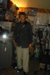 Grey long sleved button up and Khakis 2