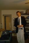 Wearing a suit