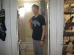 Trent in NY Yankes shirt & grey sweats