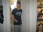 Trent in NY Yankes shirt & grey sweats