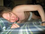 Realizing he has to wake up soon
