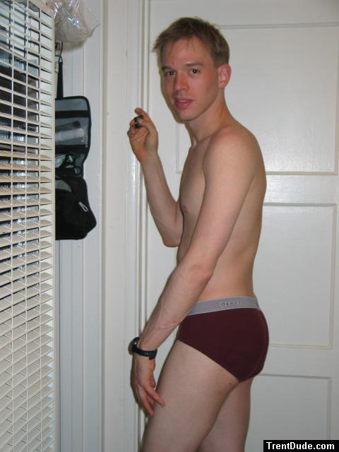 Red hanes briefs - backside