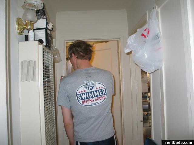 Swimmer Beijing bound t-shirt (for sale)