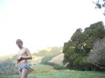 Blonde Dude wearing Tommy Hilfiger Underwear outside