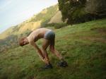 A guy stretching in Tommy Hilfiger Underwear