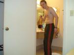 Trent in Addidas Sweat pants!