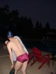Red Speedo Aquablade swim brief