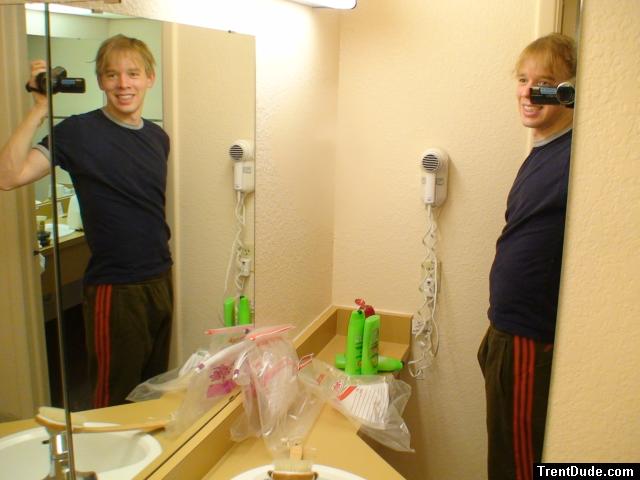 Smiling in Addidas Sweat pants