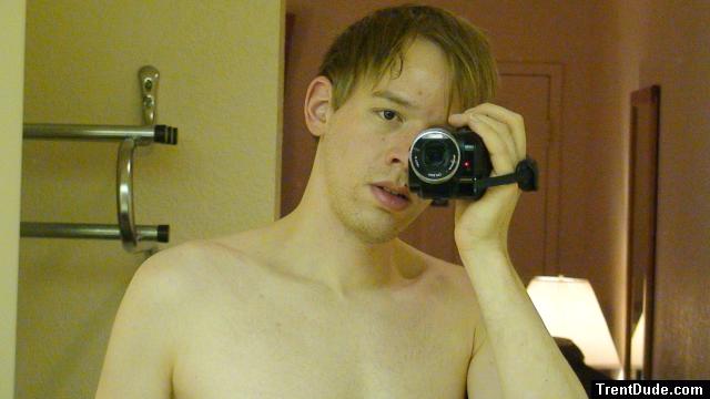 Trent shirtless