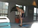 A penthouse pool on a modeling trip in Chicago