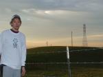 Trent with a goatee during a week working on the farm.