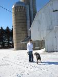 Trent on a farm in Wisconsin