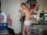 At home in white hanes (butt)