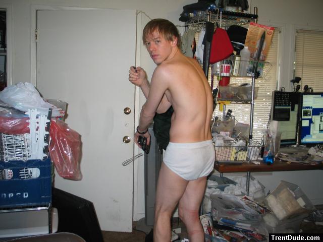 At home in white hanes (butt)