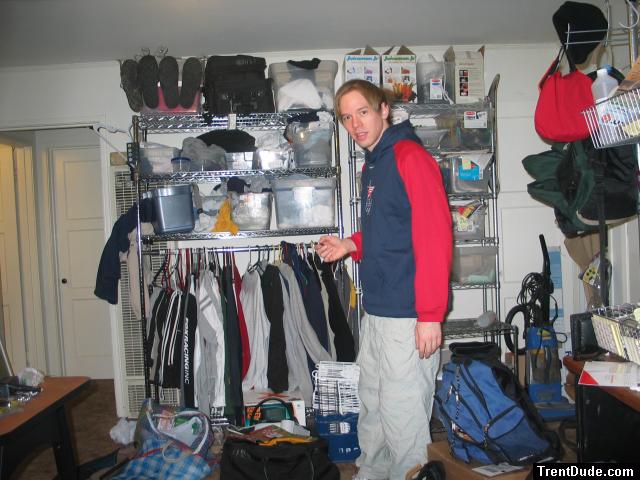 USA track shirt sweat shirt, messy wardrobe room