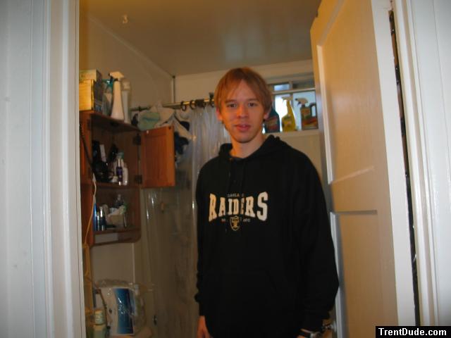 Raiders shirt, smile