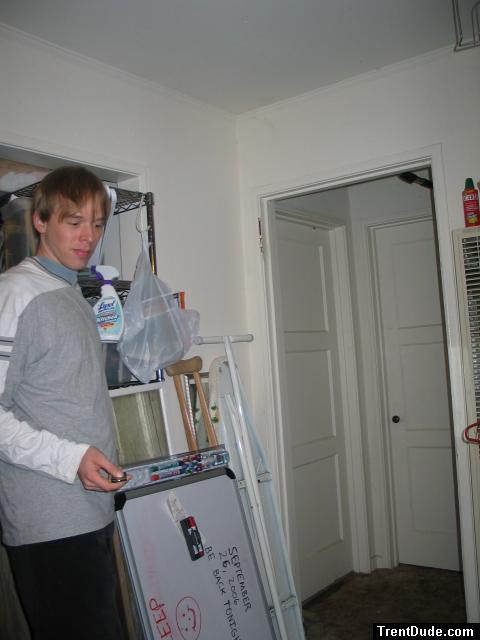 At home in grey long sleeve T