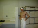 Towels in the swim locker room