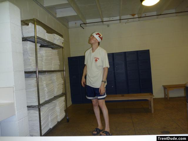 Lifeguard t-shirt, addiddas shorts, swim jammer underneath