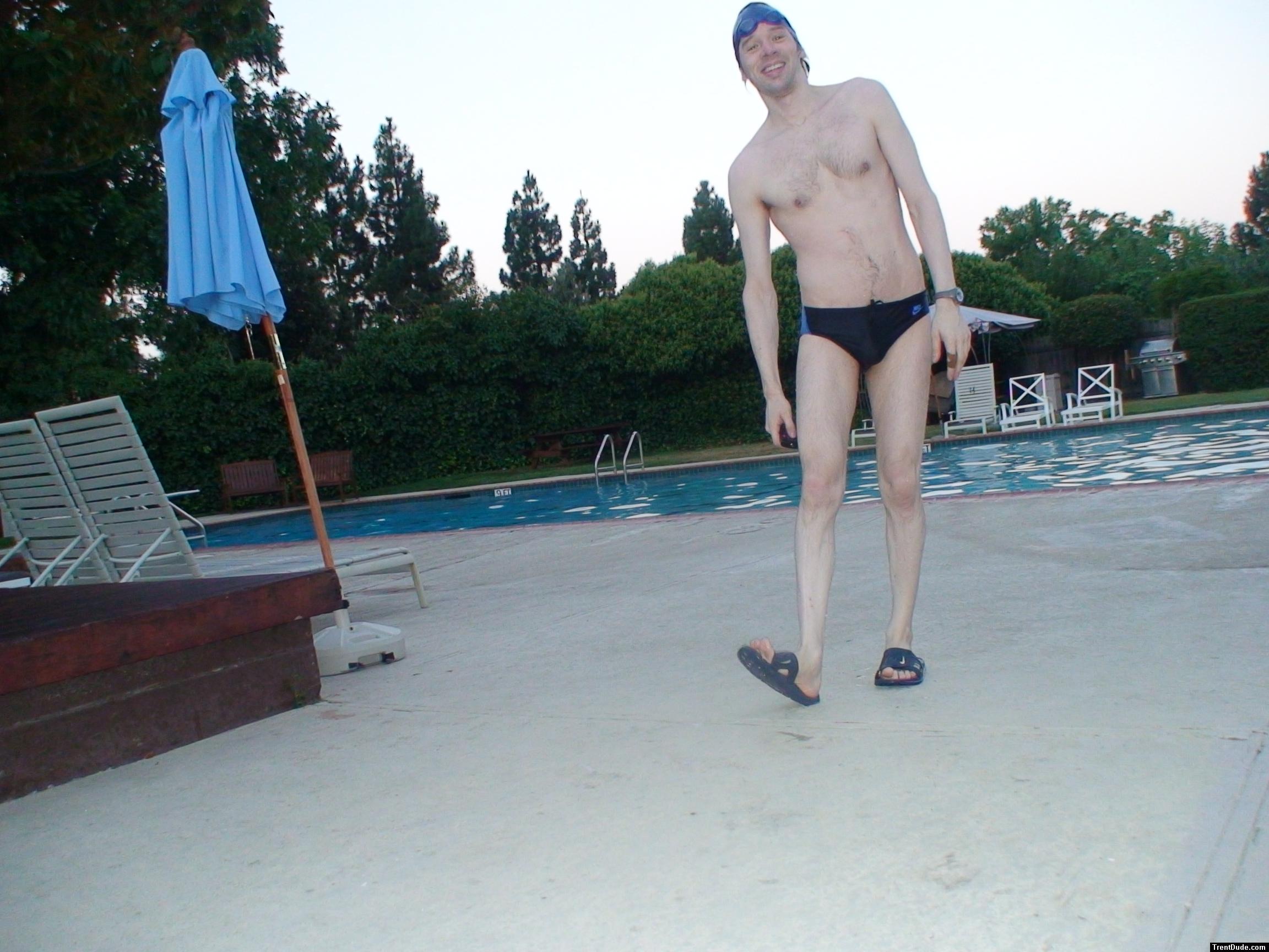 Nike black/blue swim brief