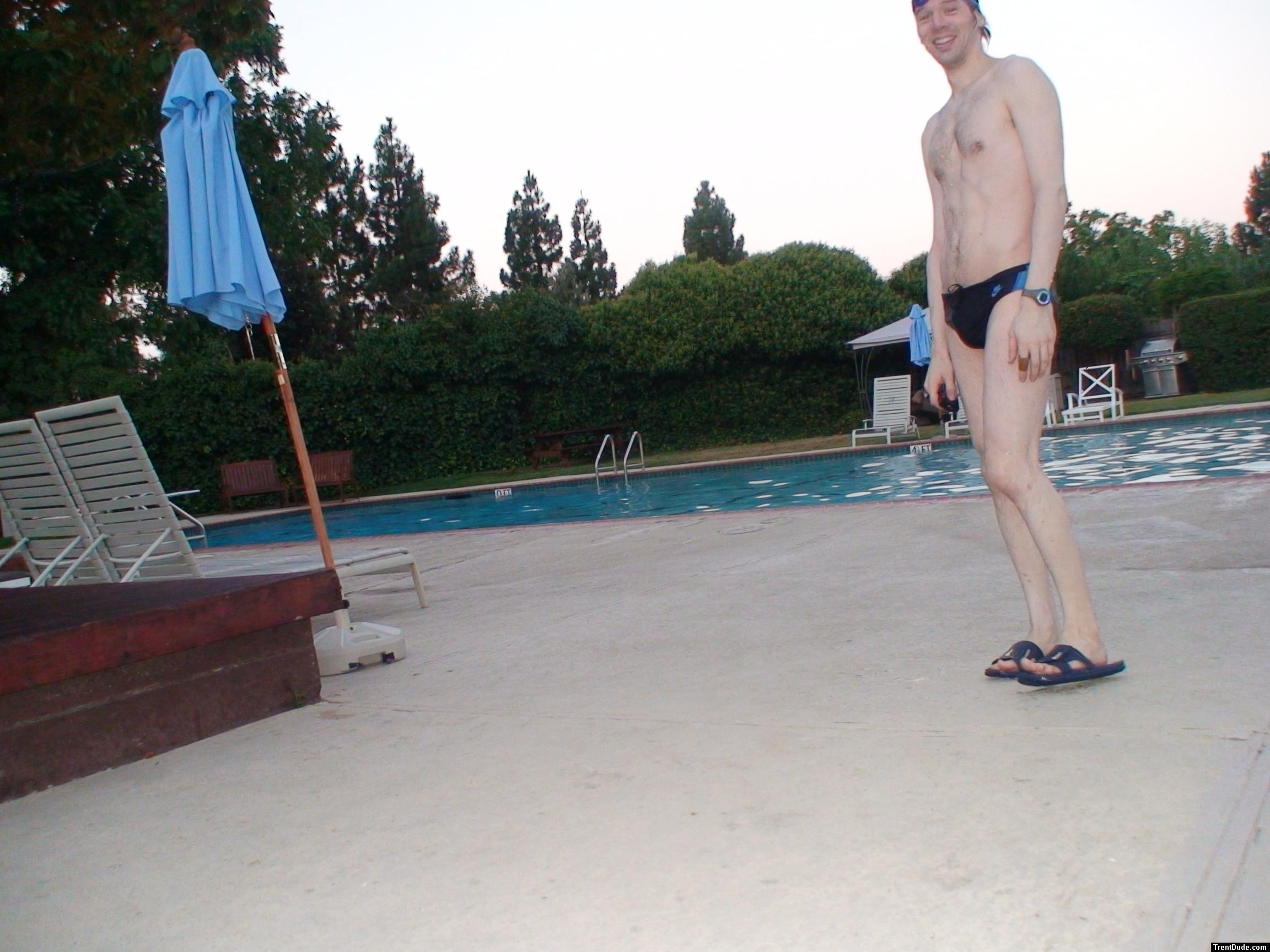 Nike black/blue swim brief