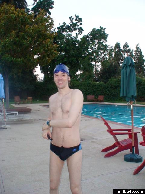 Nike black/blue swim brief