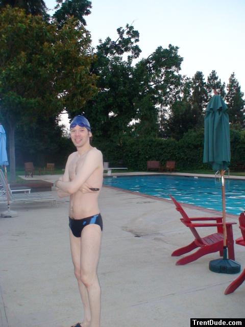 Nike black/blue swim brief