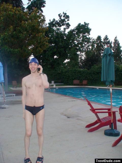 Listening to a cell phone in a speedo