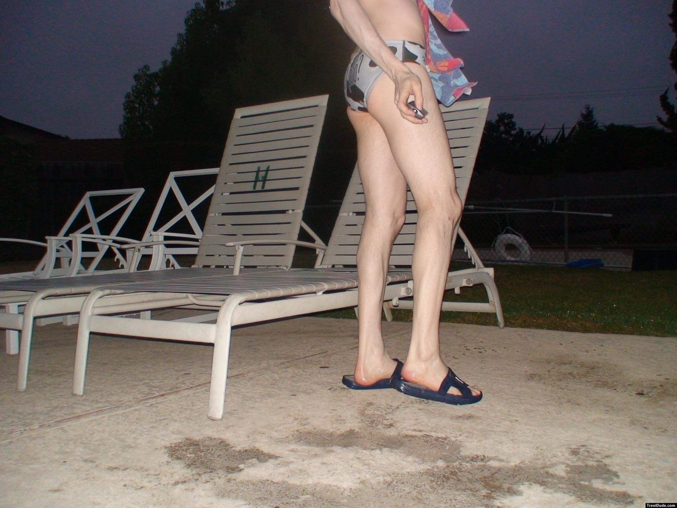 Tight polkadot speedo closeup (rear)