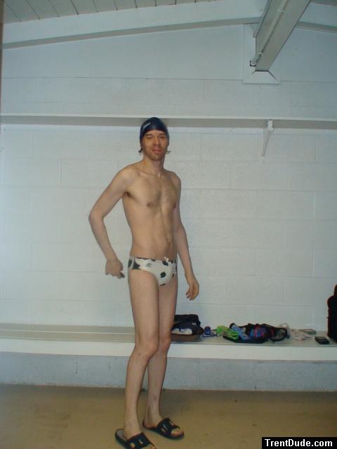 White polka dot speedo